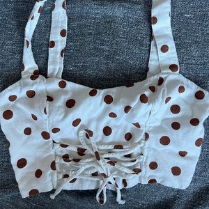 Abercrombie polka dot crop top